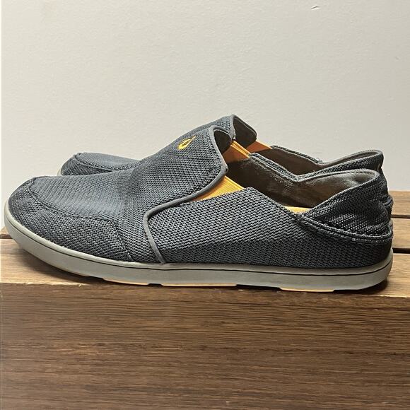 OluKai Nohea Mesh Slip-On Shoes Dark Blue Navy Size Mens 8.5 - Picture 4 of 16
